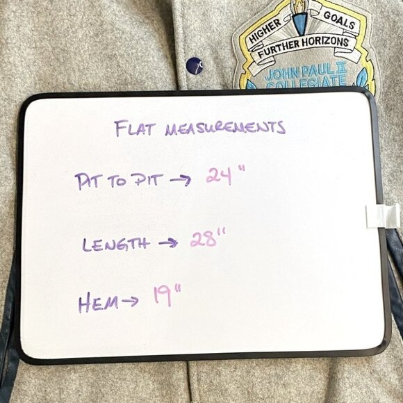 Vintage Hunters Manufacturing Co John Paul II Collegiate Bomber Varsity Jacket M - Picture 4 of 15